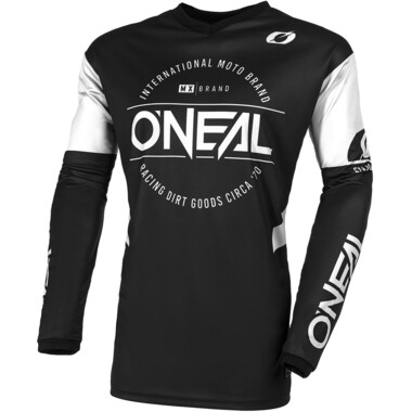 O'NEAL ELEMENT BRAND Long-Sleeved Jersey Black/White 2023 0